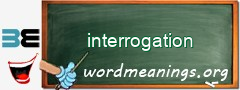 WordMeaning blackboard for interrogation